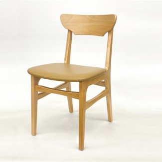Contemporary Beech Wood Side Chair 365P with Upholstered Seat